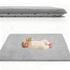 Atemrdsye Baby Play Mat 120 x 170 cm, Silver Gray, 2.5 cm Thick Memory Foam Crawling Rug view 1