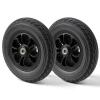 MRVAKDYDI Replacement Front Wheels for Wheelchairs, 8 Inches, Black, 2-Pack view 1