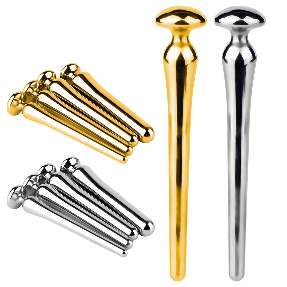 Stainless Steel Metal Urethral Dilator, Smooth Precision Rod, Silver - L