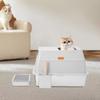 Stainless Steel Cat Litter Box with Lid, Scoop, Steps, and 2 Entrances view 4