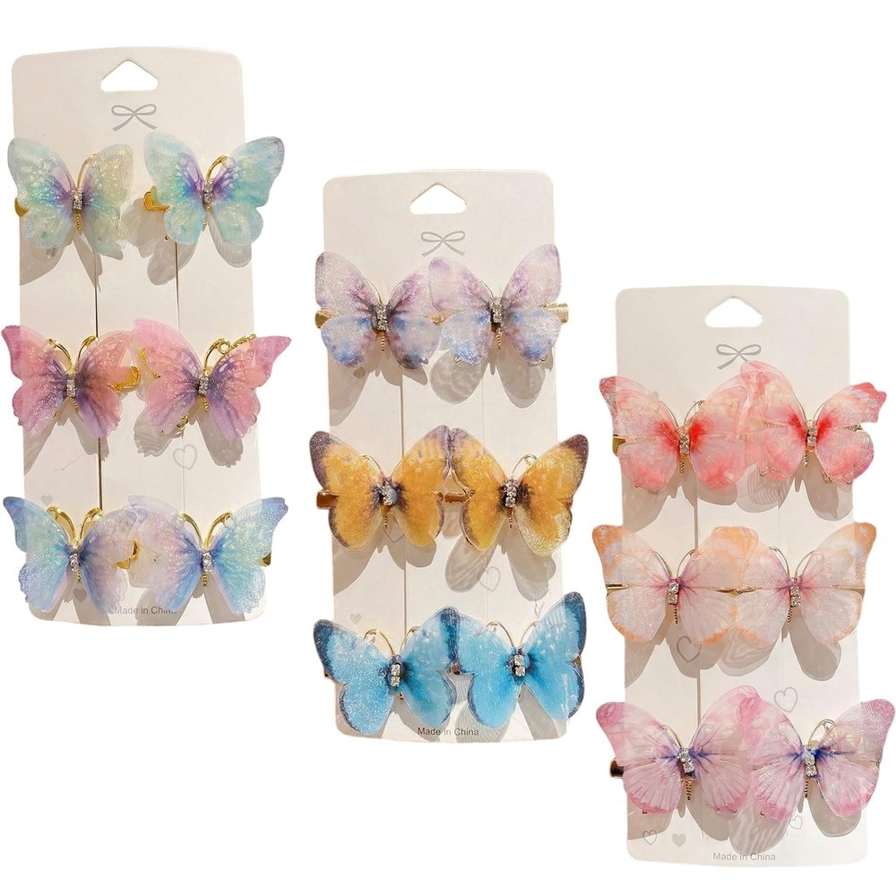 Aribliseza Butterfly Hair Clips, 18-Piece Set