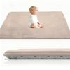 Beige Coral Velvet Baby Rug, Non-Slip Play Mat, 180 x 220 cm view 1