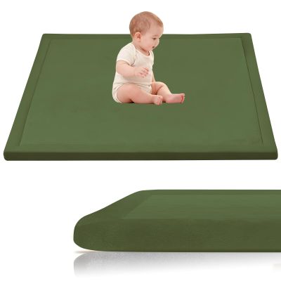 Stqyeiw 3 cm Thick Baby Play Mat, Army Green, 150 x 220 cm