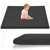 Stqyeiw 3 cm Thick Baby Play Mat, 100 x 120 cm, Black view 1
