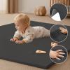 Stqyeiw 3 cm Thick Baby Play Mat, 100 x 120 cm, Black view 2