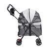 AlpenLife Basics Pet Stroller, Foldable Cat and Dog Wagon with Sunshade and Cup Holder, One-Hand Folding, Gray view 2