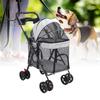 AlpenLife Basics Pet Stroller, Foldable Cat and Dog Wagon with Sunshade and Cup Holder, One-Hand Folding, Gray view 3