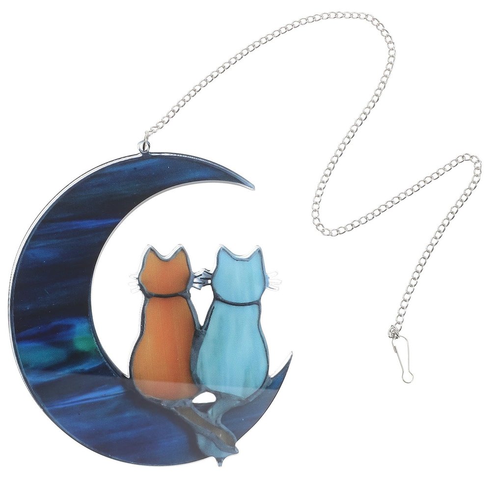 SUPVOX Acrylic Moon Cat Hanging Decoration