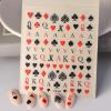Ruispeed 5D Black and Red Playing Card Nail Art Stickers view 1