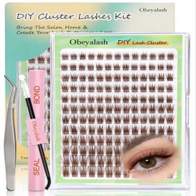 Obeyalash Brown Lash Extension Set, Lash Clusters YLB09