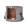 Portable Pet Carrier Bag with Breathable Mesh and Transparent Window view 1