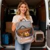 Portable Pet Carrier Bag with Breathable Mesh and Transparent Window view 2