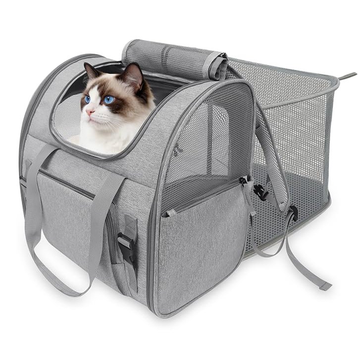 Wdmiya Expandable Cat Backpack for Cats & Small Dogs up to 9 kg