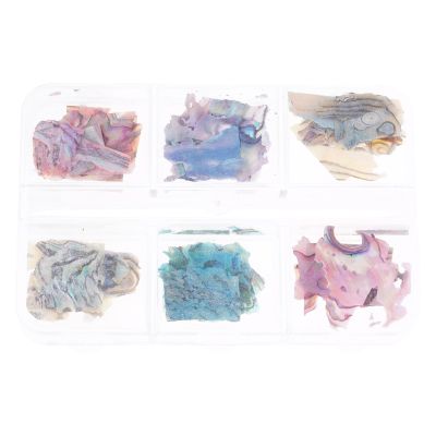 6-Color Abalone Shell Flakes for Nail Art