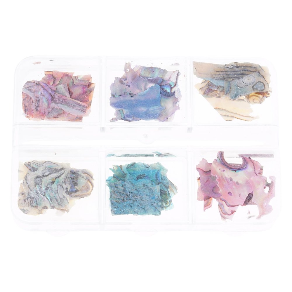6-Color Abalone Shell Flakes for Nail Art