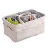 Diaper Organizer and Storage Basket, Large Corduroy Storage Bag view 1