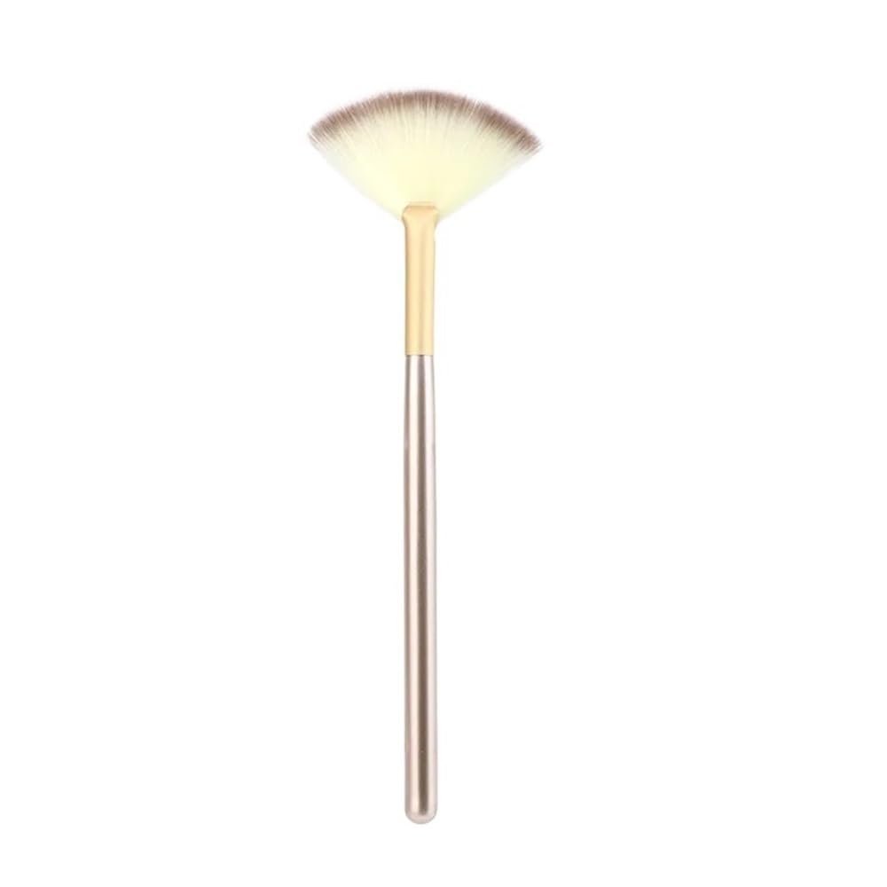 SROUPSUTKK 5-Piece Fan Brush Set, Soft Facial Makeup Brushes, Cosmetic Applicators with Wooden Handles and Fiber Bristles for Peel-Off Mask Makeup Tools (A1)