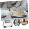 GALPADA Open Metal Cat Litter Box, S, 40 x 30 x 7 cm, Large Capacity, Durable, Easy to Clean, for Kittens and Small Cats view 3