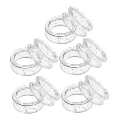 WEKAMOS Silicone Finger Protection Rings for Hair Cutting and Pet Grooming - 10 Pack White