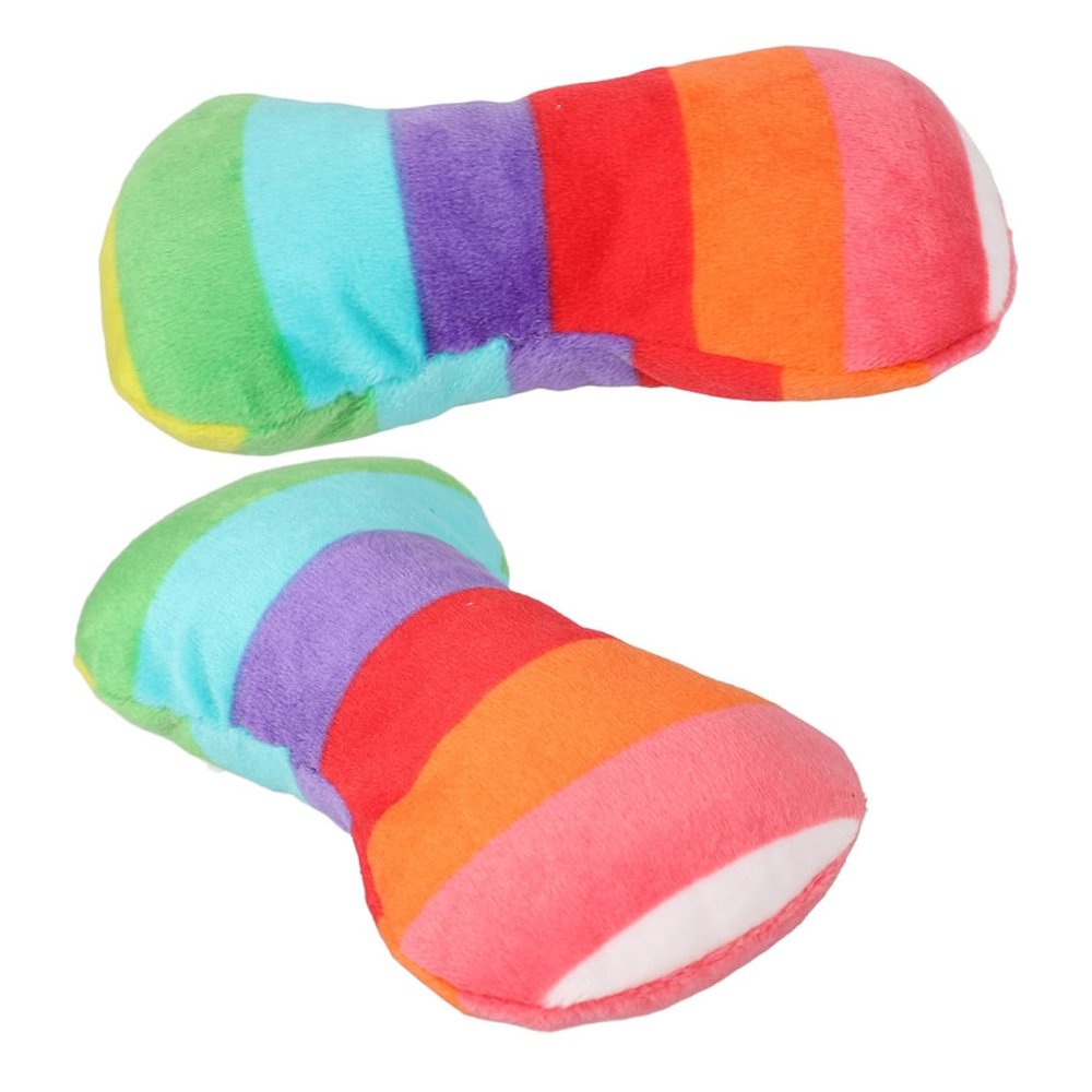 Abaodam Plush Dog Chew Toy - Bone Shape (2 Pack)