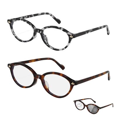 FOSDICK 2-Pack Blue Light Blocking Glasses, Vintage Oval, Non-Prescription, Photochromic