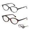 FOSDICK 2-Pack Blue Light Blocking Glasses, Vintage Oval, Non-Prescription, Photochromic view 1