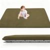 RxueSug Foldable Baby Crawling Mat, 2 cm Thick, 180 x 200 cm, Nonslip Foam Play Mat, Army Green view 1
