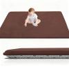 RxueSug Foldable Baby Crawling Mat, 2 cm Thick, 200 x 400 cm, Brown view 1