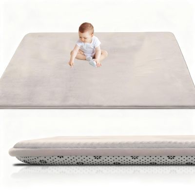 RxueSug Foldable Baby Crawling Mat, 2 cm, 50 x 80 cm, Cream