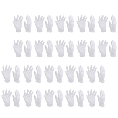 ERINGOGO Washable Cotton Gloves, Elastic Jewelry Inspection Gloves, Breathable Skin-Friendly Hand Care Gloves, 16 Pairs