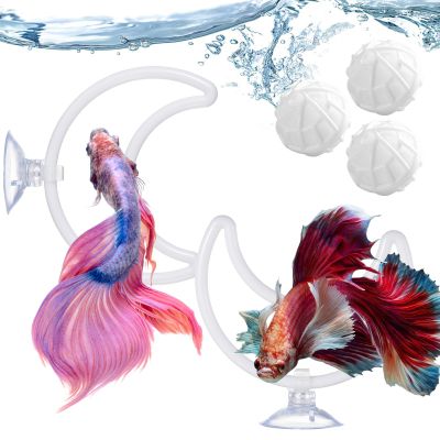 Betta Fish Toy Set - 2 Pieces with Suction Cups