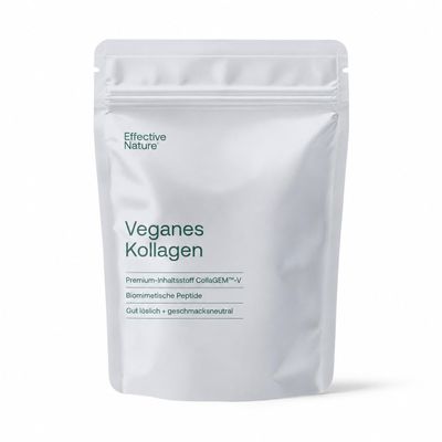 Effective Nature Vegan Collagen Powder with CollaGEM-V, Rice & Pea, Neutral Flavor, 150 g