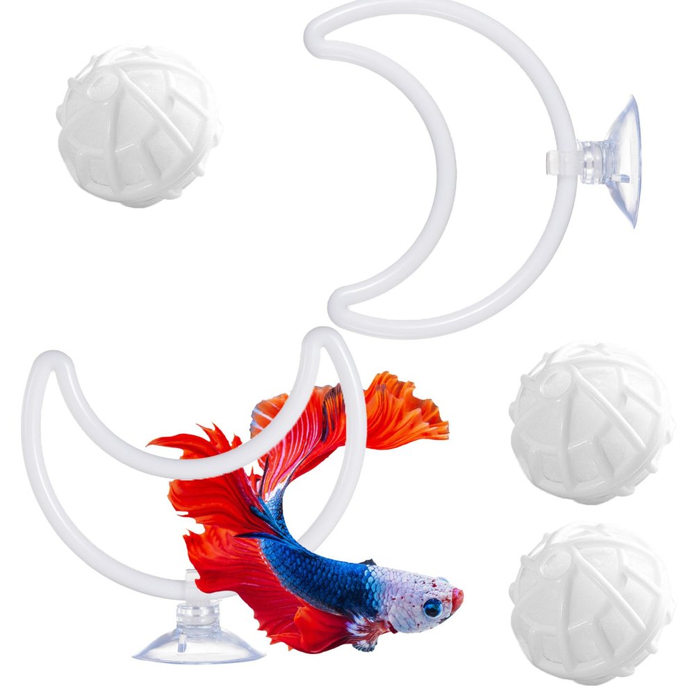 Betta Fish Toy Set | 2 Pieces | Interactive Training Ring