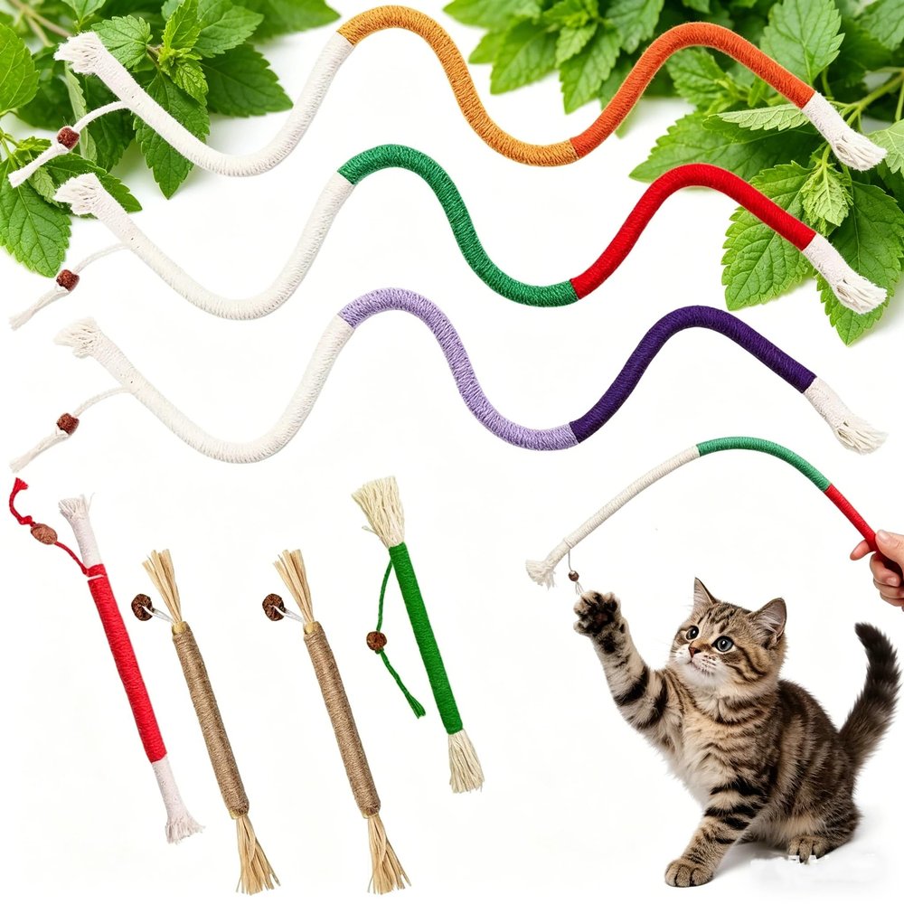 7-Piece Cat Toy Set with Catnip