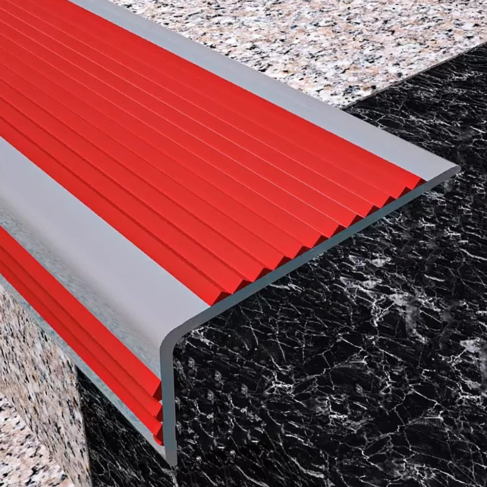 Self-Adhesive Stair Nosing, Non-Slip PVC/Rubber Profile