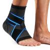 SUSTIVEX Ankle Brace, Breathable Adjustable Compression Sleeve with Elastic Straps, Support for Sports & Everyday Use, L view 1