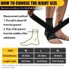 SUSTIVEX Ankle Brace, Breathable Adjustable Compression Sleeve with Elastic Straps, Support for Sports & Everyday Use, L view 2