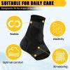 SUSTIVEX Ankle Brace, Breathable Adjustable Compression Sleeve with Elastic Straps, Support for Sports & Everyday Use, L view 3
