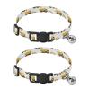 Kitten Collar with Metal Bell, Construction Vehicle Print, White, 2-Pack view 1