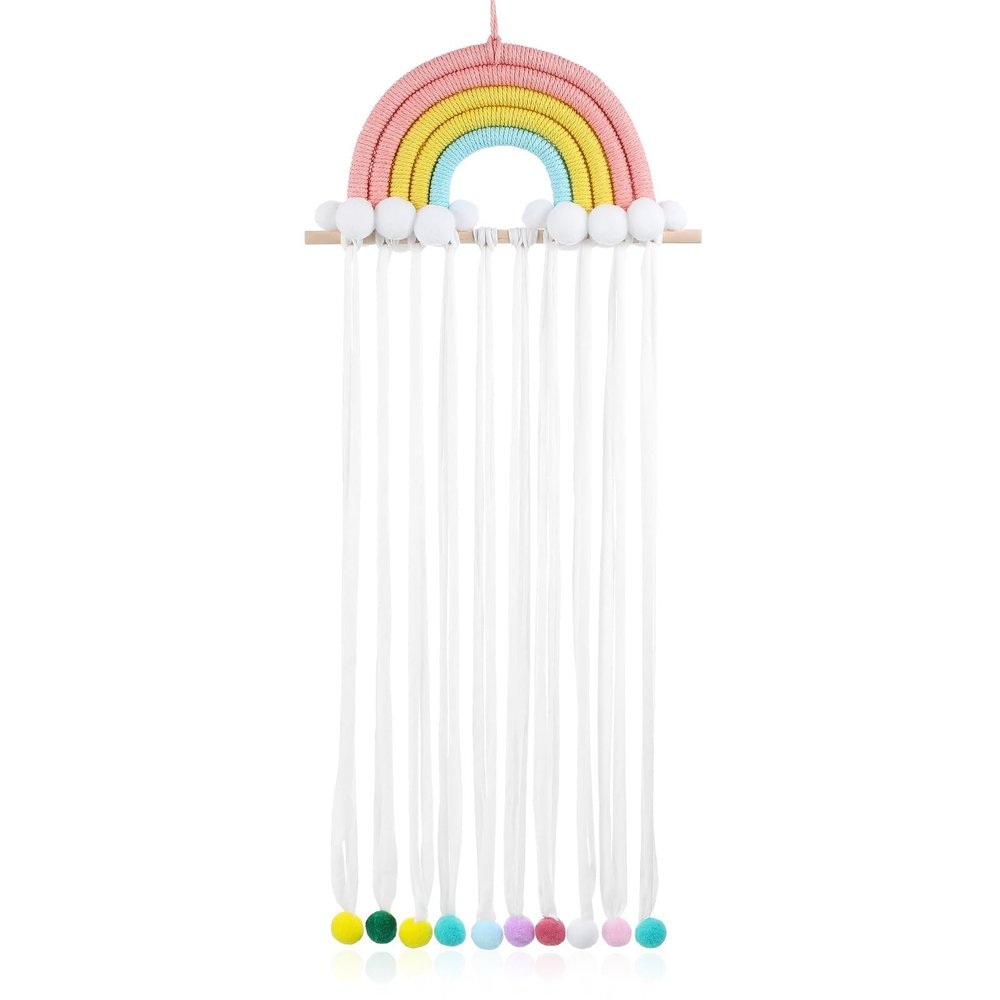 Luxshiny Rainbow Hair Clip Wall Organizer for Girls