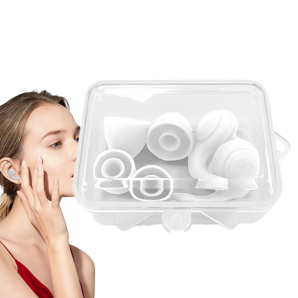 Ahuuen Quiet Earplugs, Reusable 33 dB Noise-Reducing Earplugs