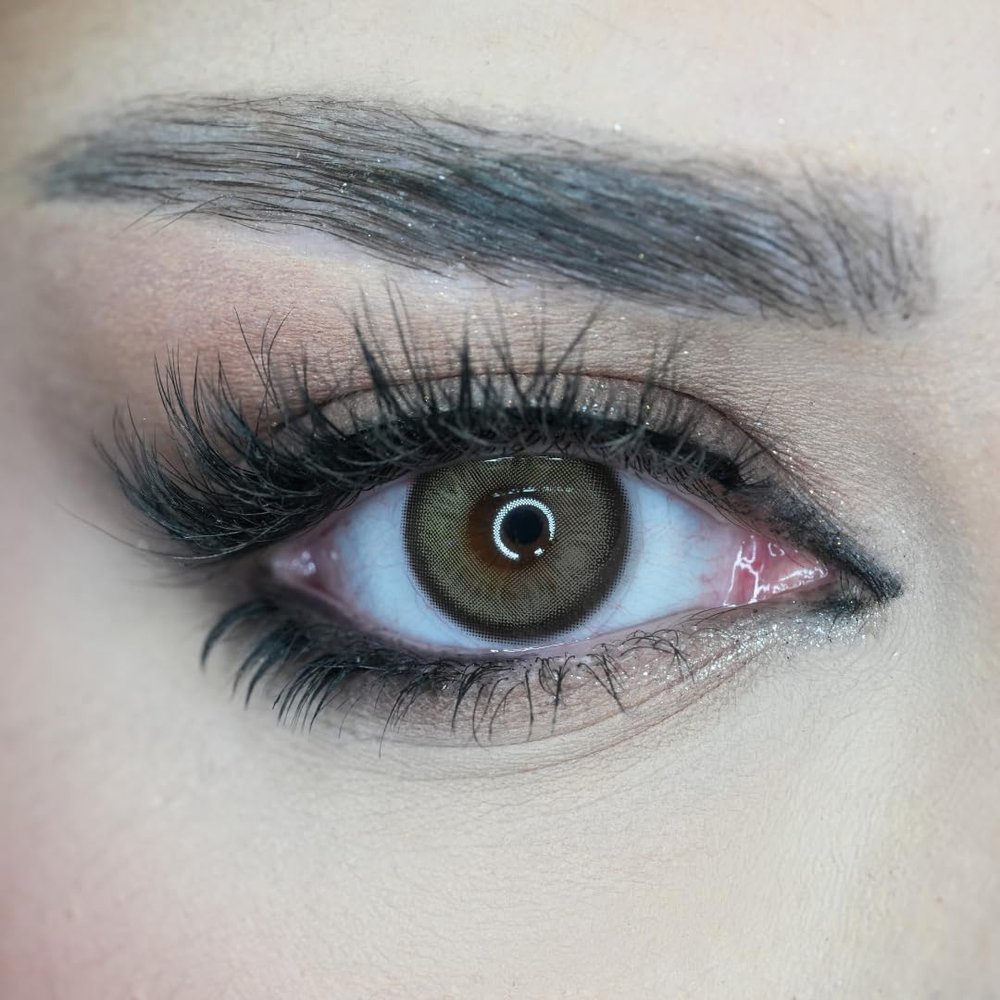 Venus Brown Contact Lenses - 0.00 Diopters - Soft Yearly Lenses - 1 Pair - 14.2 mm - Caramel