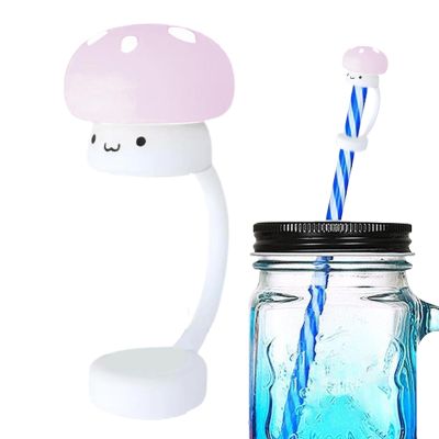 Mushroom-Shaped Silicone Straw Covers
