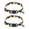 2-Pack Puppy Collars with Bells, Adjustable Length 10.6–17.1 in, Black view 1