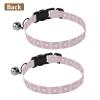 Adjustable Dog Collar for Small Dogs, Gingham Hearts, Bell Collar, 26.9 cm to 43.4 cm, Pink, 2 Pack view 3