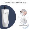 Wall-Mounted Men’s Urinal with Splash-Proof, Leak-Resistant Design, Gray view 2