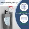 Wall-Mounted Men’s Urinal with Splash-Proof, Leak-Resistant Design, Gray view 4