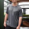 Generic Men's Back- and Shoulder-Recovery Shirt, Short Sleeve, Fully Open Side Buttons, Dialysis Clothing (GY2, XL) view 3