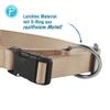 Petlando Wide Dog Collar, Adjustable, Extra Large O-Ring, Durable & Easy Care, Basic Comfort Collar for Medium Dogs, Champagne, M view 2