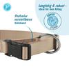 Petlando Wide Dog Collar, Adjustable, Extra Large O-Ring, Durable & Easy Care, Basic Comfort Collar for Medium Dogs, Champagne, M view 3